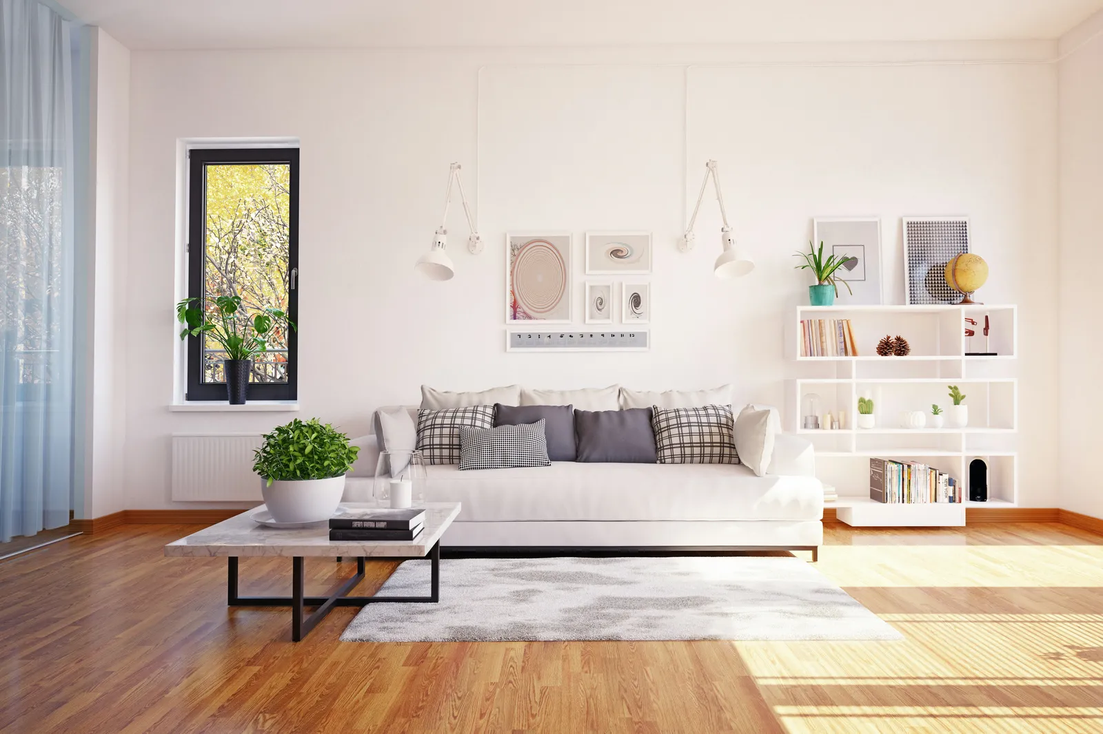 Pokoj po virtuálním home stagingu
